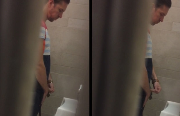 Gay Porn Men Pee Urinal - This guy plays with foreskin at a public urinal - Spycamfromguys, hidden  cams spying on men