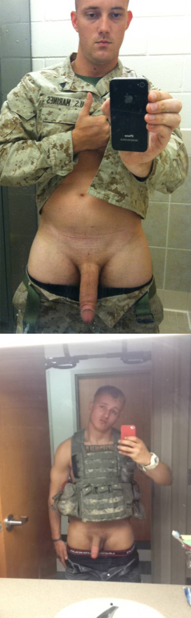 Nude army guys