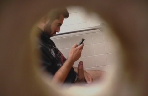 Big Dick Guy Caught Wanking Public Mensroom Spycamfromguys Hidden Cams Spying On Men