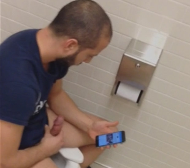Jerking His Huge Dick In A Public Toilet Spycamfromgu