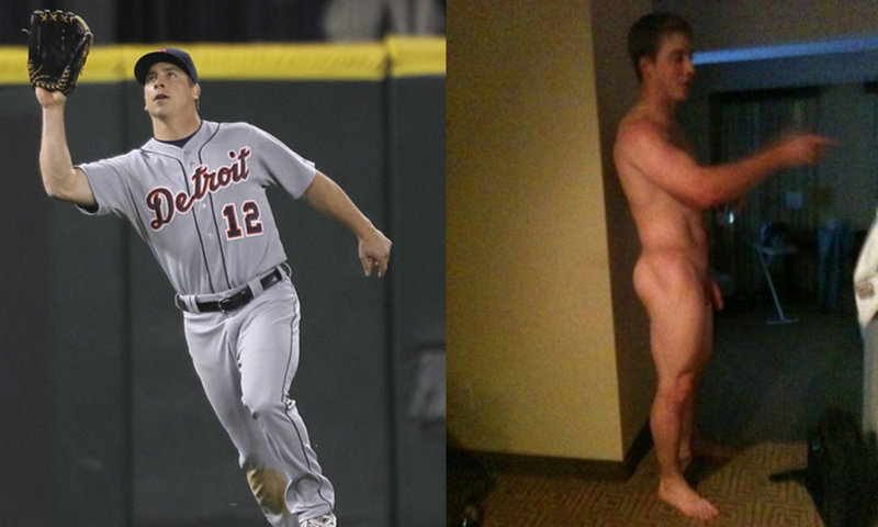 baseball player andy dirks caught naked.
