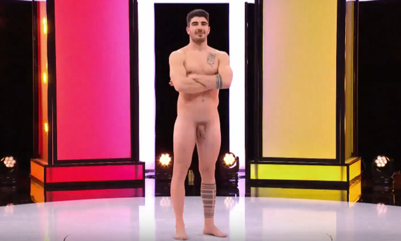 Italian Spy Cam - Straight Italian guy naked on tv dating show - Spycamfromguys, hidden cams  spying on men