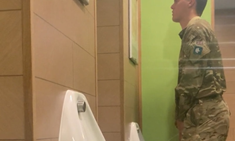 Guy In Glasses Caught Wanking In Public Toilet Spycamfromguys Hidden
