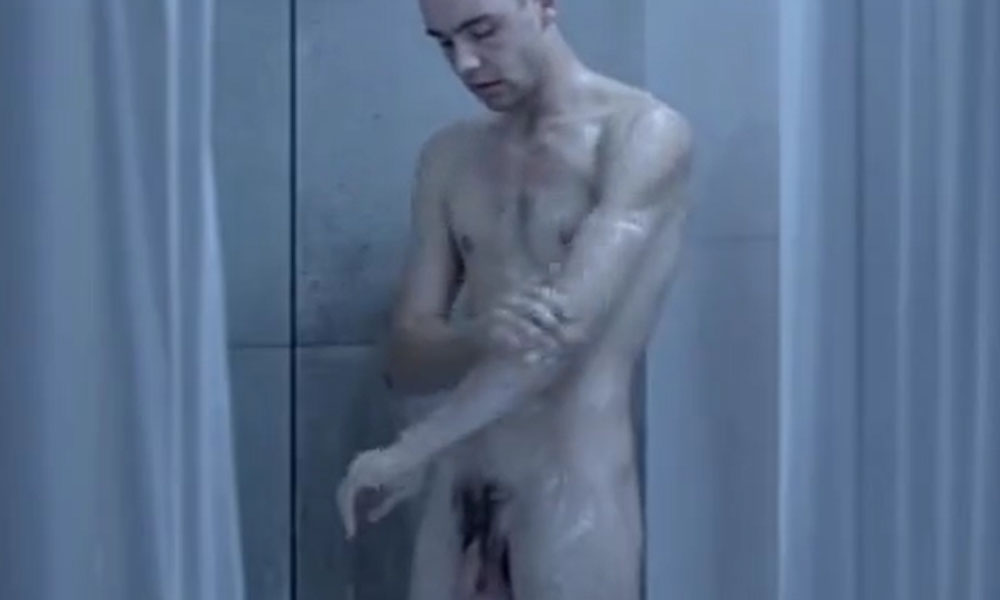 full frontal actor naked in shower scene in Poland movie