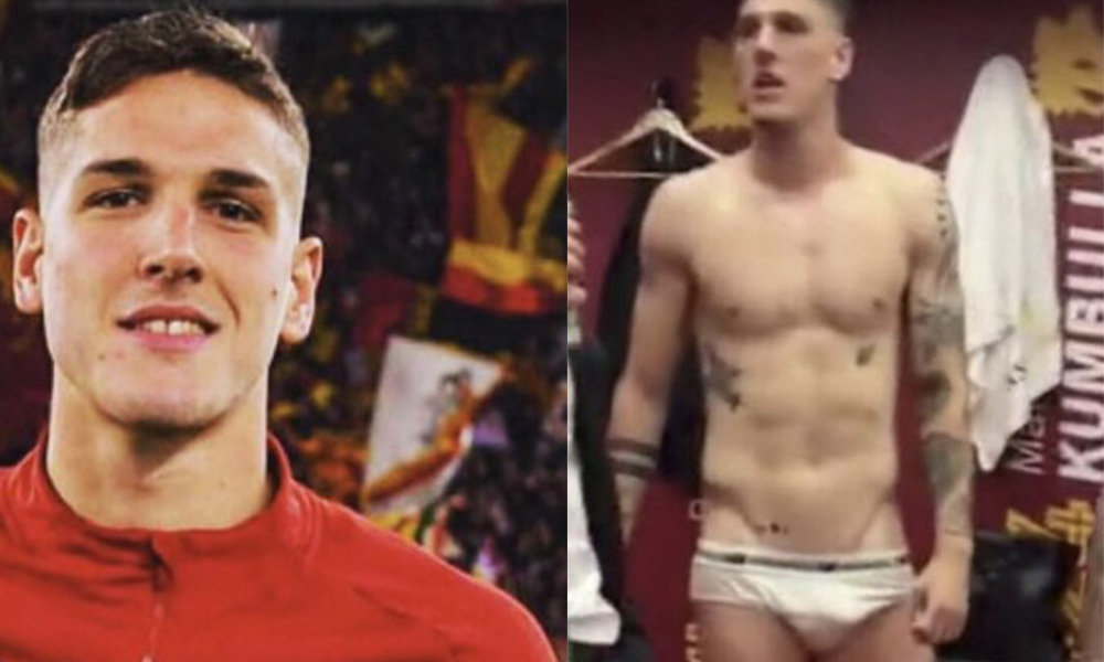 Italian footballer Nicolo Zaniolo underwear bulge