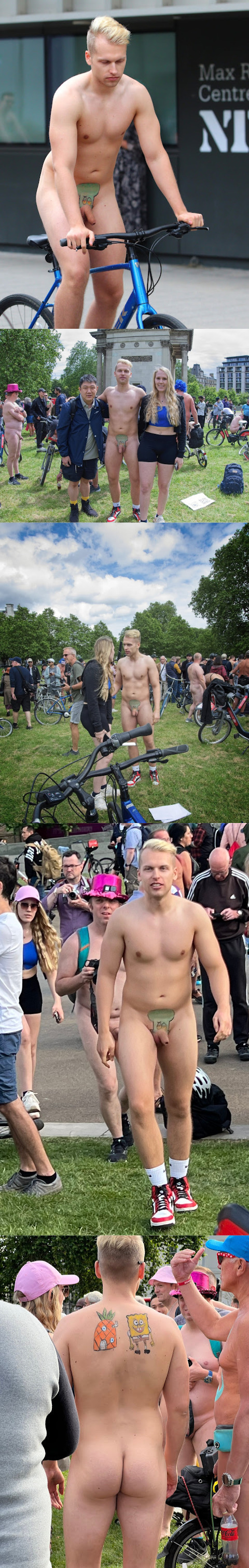 straight uncut guy naked in public for London WNBR