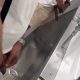 French dude with uncut dick caught peeing at urinals