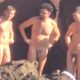 Spy on a group of guys caught naked at the nudist beach