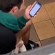 dude wanking his hard cock in a public toilet