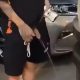 very hung guy caught peeing in parking lot